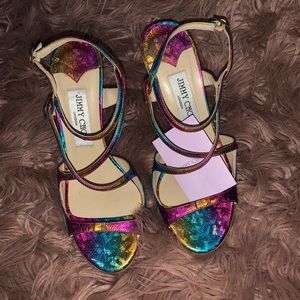 JIMMY CHOO MULTICOLOURED HEEL
